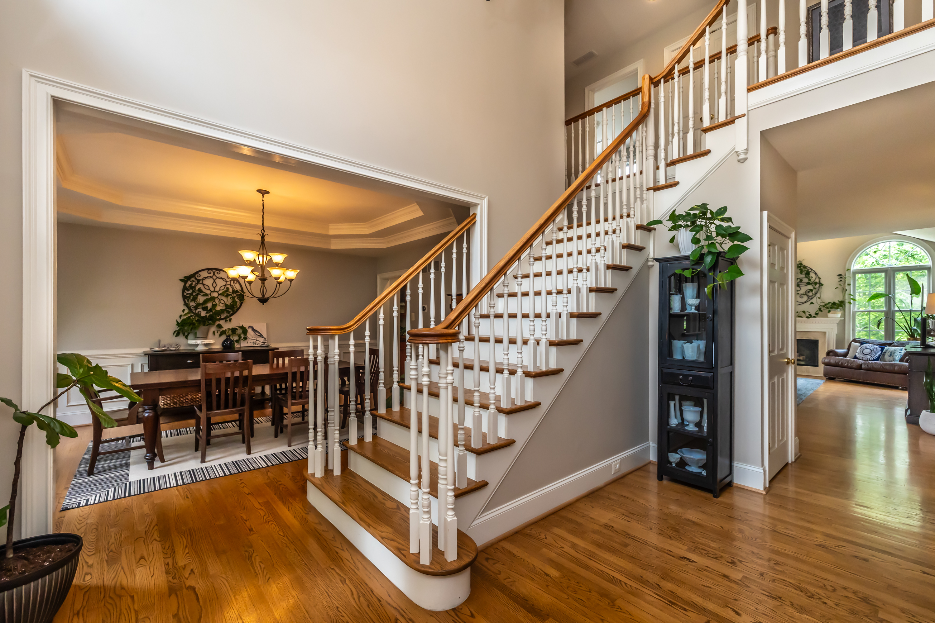 Open concept living and dining area